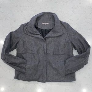 Gap Gray Tweed Bomber Jacket